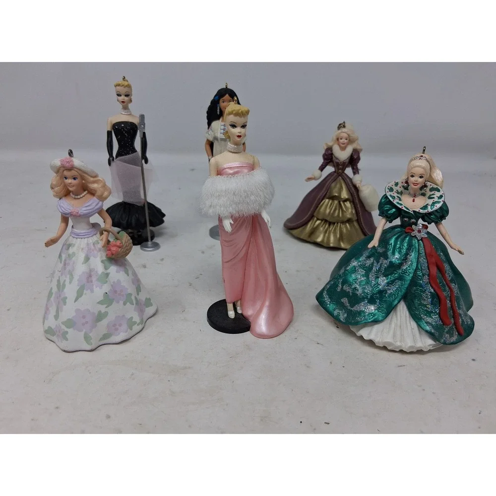 Hallmark Keepsake Barbie Ornament Lot 1996 Holiday Solo Spotlight Navajo 6pc. O
